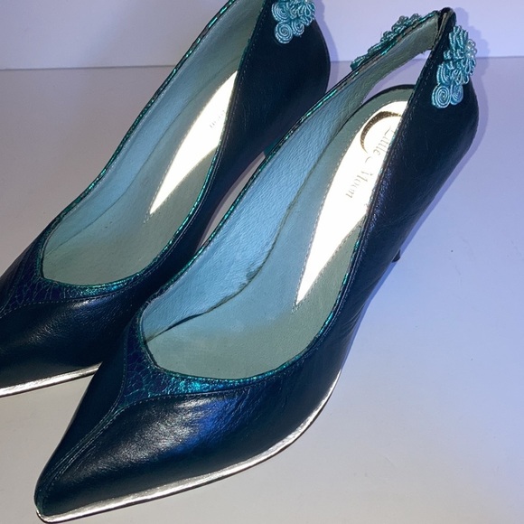 Little Moon Parisian Heels Sz 39 Feminine 50’s  Cosplay Reflective Pin-up Retro - Picture 16 of 16